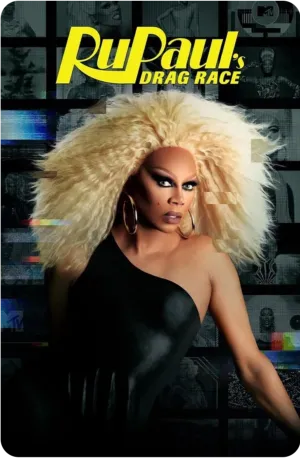 Contestants from RuPaul's Drag Race Season 7 showcasing their unique drag looks during a performance.
